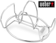 Beer Can chicken roaster WEBER Original Poultry BBQ stand rack holder Vertical