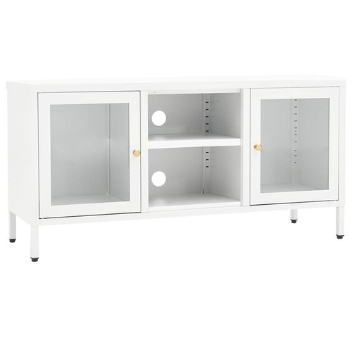 Cabinet steel glass stereo - tv, steel&glass