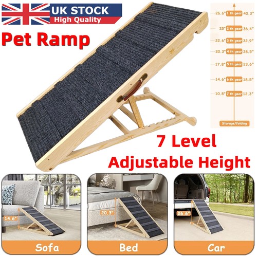 Wooden dog ramp - wooden, adjustable