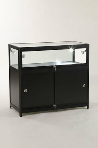 Glass black showcase - glass,