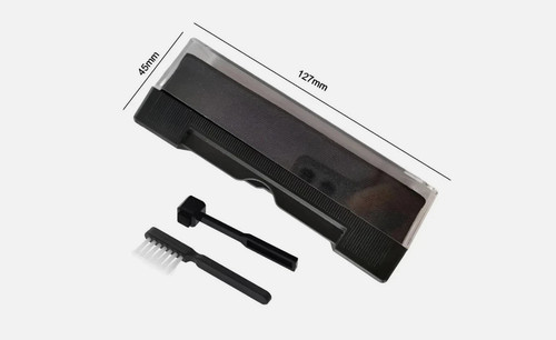 Vinyl record cleaning - record, brush