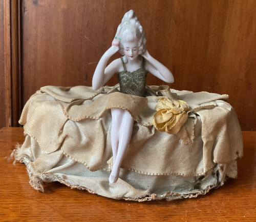 Antique porcelain half doll - antique,
