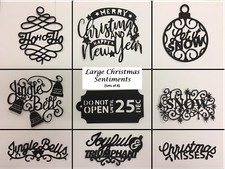 Large Christmas Sentiments Die