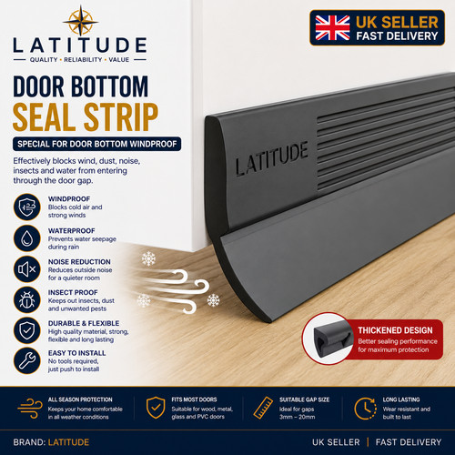 Door draft excluder strip - excluder,