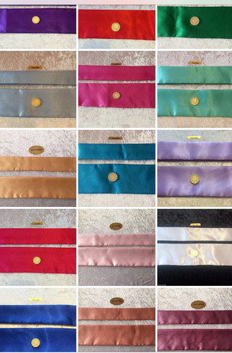 Silky satin self tie - 76", sash