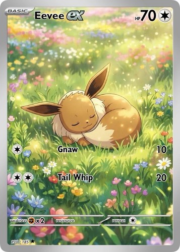 Eevee pokémon card fan - card, made