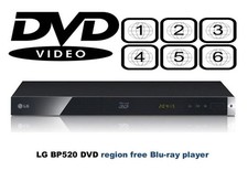 LG BP520 3D MULTI REGION Free DVD 1-6 HD WiFi DivX Blu-Ray Player