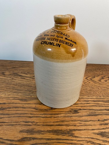 Antique stoneware flagon - antique,