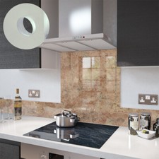 Premier Range "18 - Abstract Red Marble" Glass Splashback
