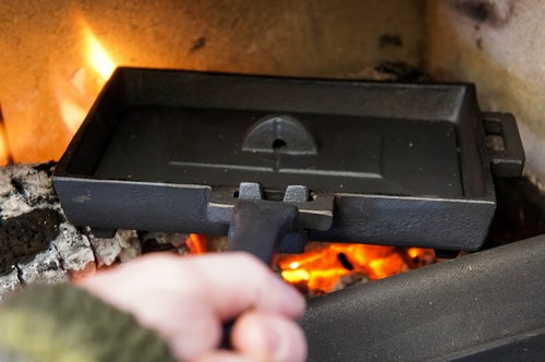 Cast iron panini cooker - panini, bacon