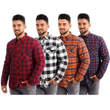 New Mens Padded Quilted Lined