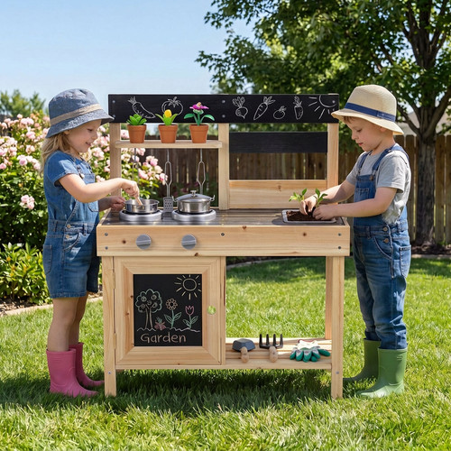 Mud kitchen for kids outdoor - kitchen,