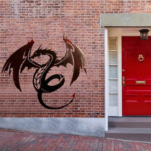 Metal dragon wall - wall, art