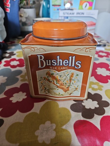 Bushells blue label tea caddy - blue,