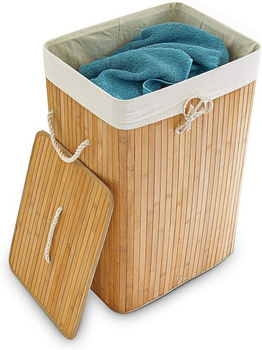 Laundry basket bin grey white - laundry,