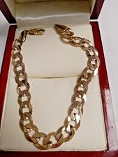 9ct Gold chamfered edge curb