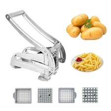 French Fries Potato Chip 2 Blades Cutter Stainless Steel Slicer Chipper Chopper