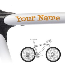 2 x Custom Bike Name Stickers For Cycle Frame - Cartoon Style