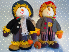 Hand Knitted Scarecrows