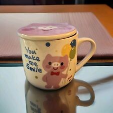 Pig Coffee/tea  Cup  Small 7OZ Pig Mug With Lid 