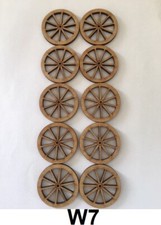 10 X OLD CART WHEELS 40MM LASER CUT WOODEN MDF CRAFT SHAPES WHEEL DECORATION
