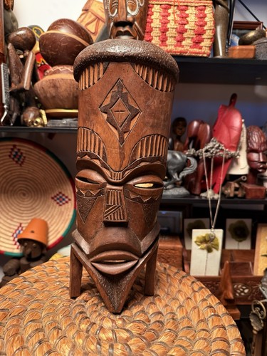 Hand carved wooden tribal - hand,