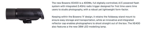 Bowens xe400 studio flash - xe400,