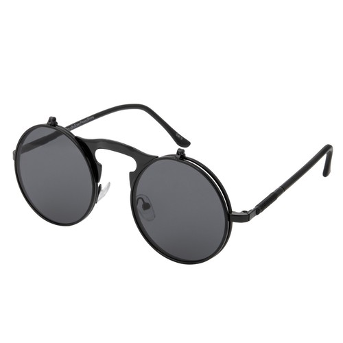 Black flip round - round, steampunk