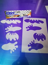 Flame airbrush art craft  stencil set 