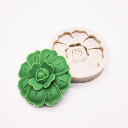 Silicone mould round flower - silicone,