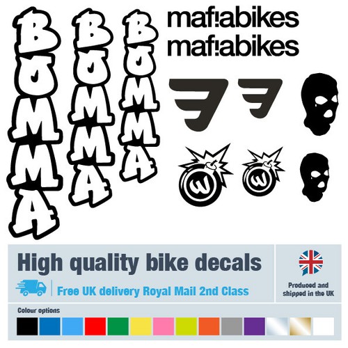 Mafia bomma bike decals labels - bike,