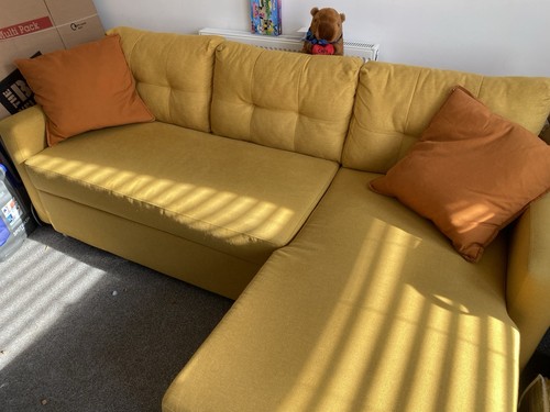 Mustard barker flatweave - mustard,