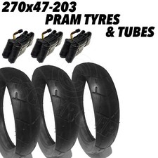 3x Quality Pram Tyres + Tubes