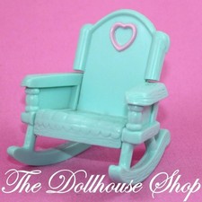 Fisher Price Loving Family Dollhouse Nursery Bedroom Green Rocking Chair