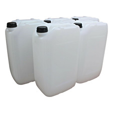 5 x 25 Litre Natural HDPE