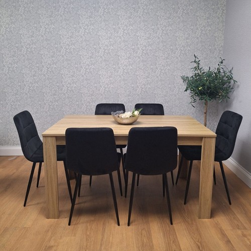 Dining table set oak - dining, 6