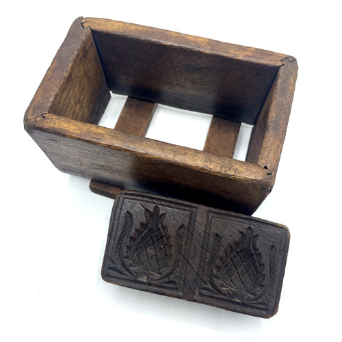 Primitive wooden butter press - butter,