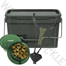 Carp Fishing 5L Bucket with Boilie Grinder Crusher Chopper and Bait Catapult