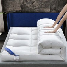 10 Cm Deep MATTRESS TOPPER Heavy Box Stitched Thick Hotel Quality Microfiber UK