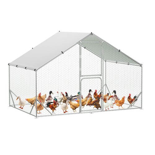 Large metal chicken coop - chicken,