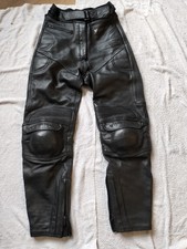 Frank Thomas Ladies Leather Motorbike Trousers UK 10 = 28"  Waist Small