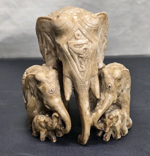 Vintage hand carved soapstone - hand-carved,