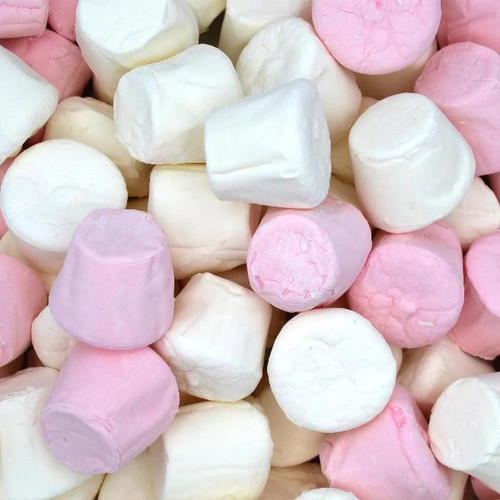 Pink white marshmallows - marshmallows,