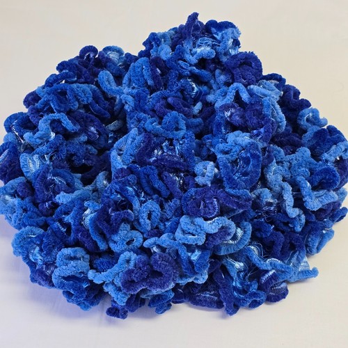 Handmade ruffle scarf blue - handmade,