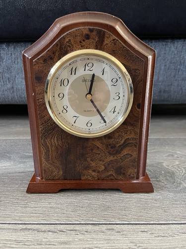 Seiko dark wooden quartz - seiko,