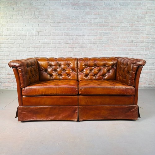 Vintage danish tan leather - danish,