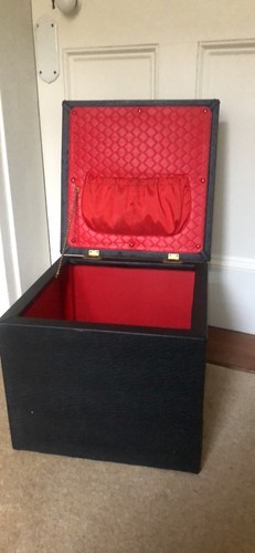 1960s black cube sewing box/