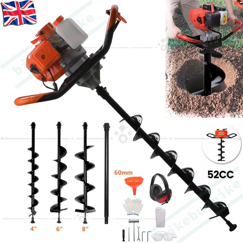 Petrol earth auger - earth, post
