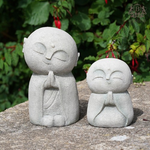 Meditating monk resin statue - meditating,