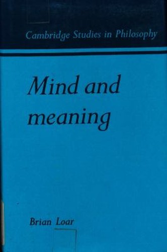 Mind and meaning hardcover - and,
